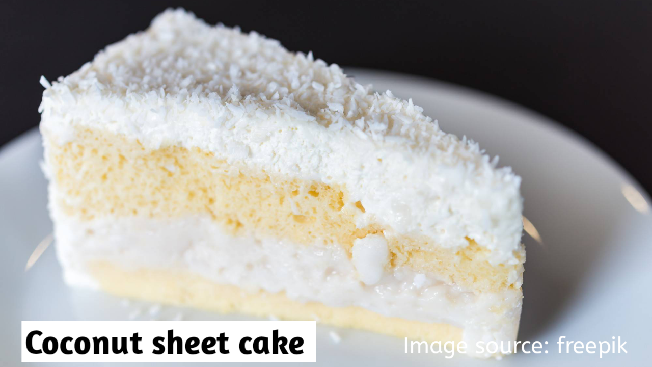 Perfect Coconut sheet cake | store style