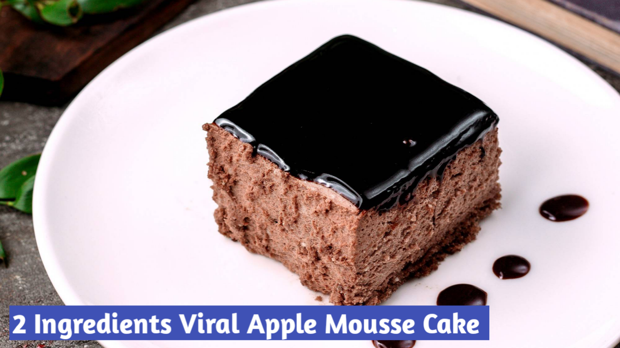 2 Ingredients Viral Apple Mousse Cake Recipe