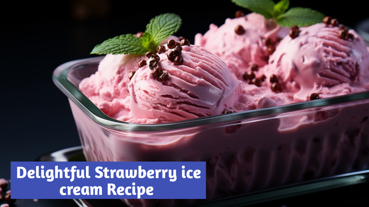 Delightful Strawberry Ice cream Recipe At Home