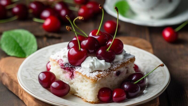 Cherry cake recipe | Cherry denish cake