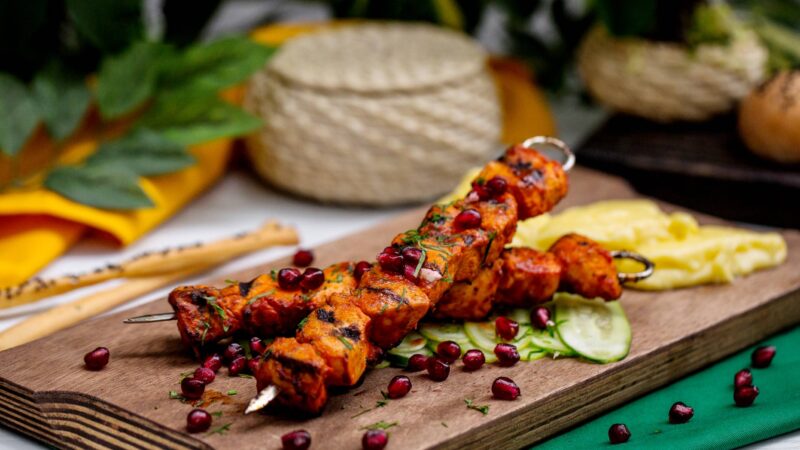 Chicken tikka skewers recipe