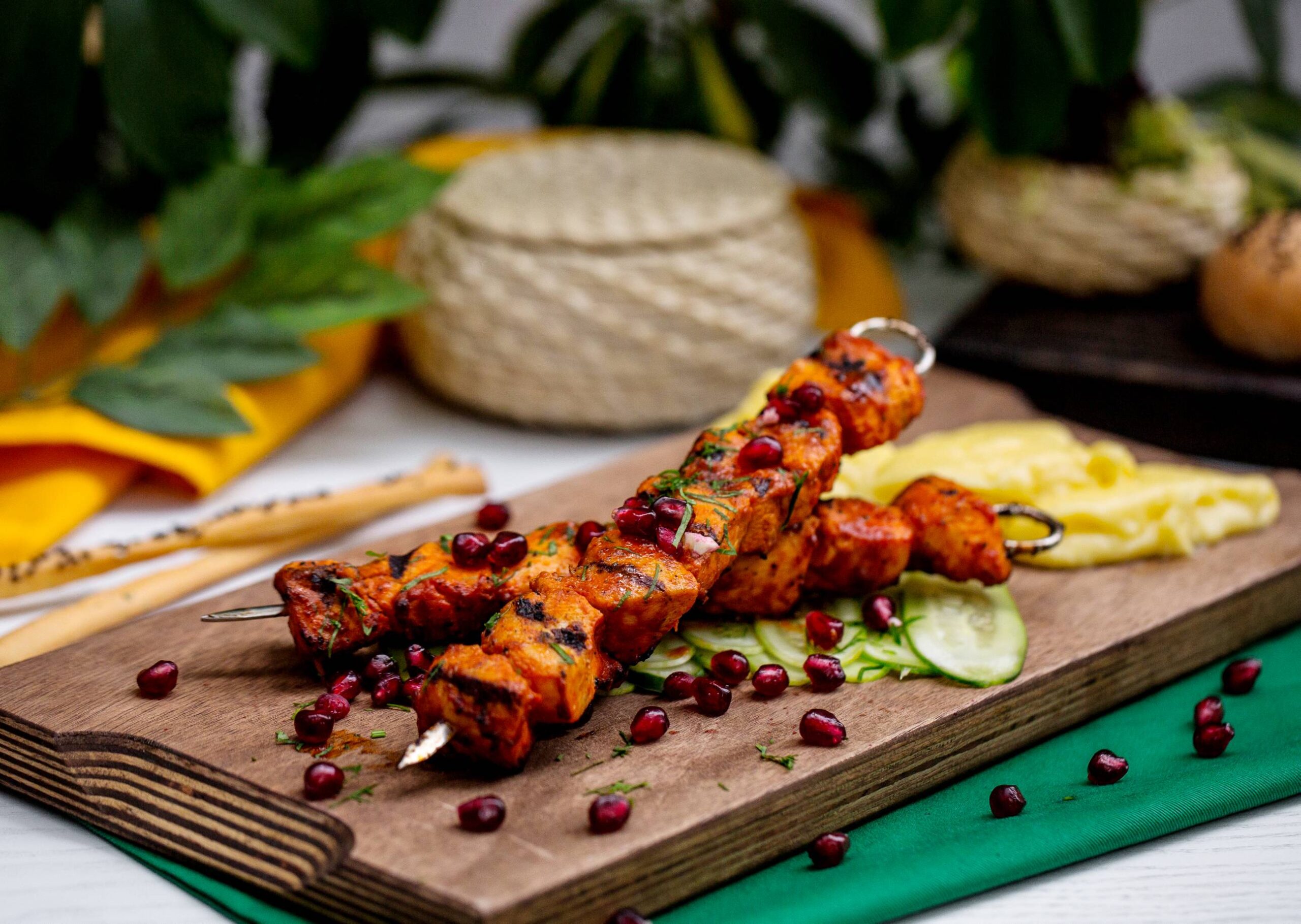 Chicken tikka skewers recipe